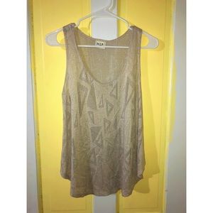 Geometric Sheer Razorback Tank Top